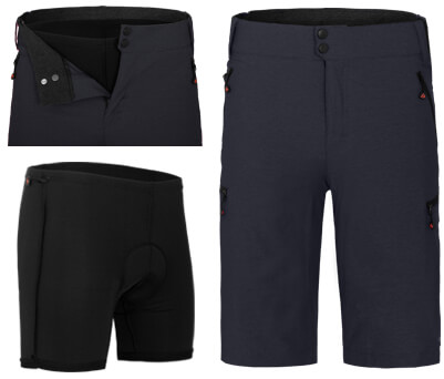 BERGSON PORVOO: Ripstop Radshorts & Sitzpolster