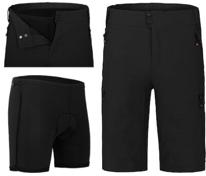 BERGSON PORVOO: Ripstop Radshorts & Sitzpolster