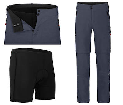 BERGSON PORVOO: Zipp-Off Radhose & Sitzpolster BERGSON PORVOO: Zipp-Off Radhose & Sitzpolster
