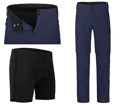 BERGSON PORVOO: Zipp-Off Radhose & Sitzpolster