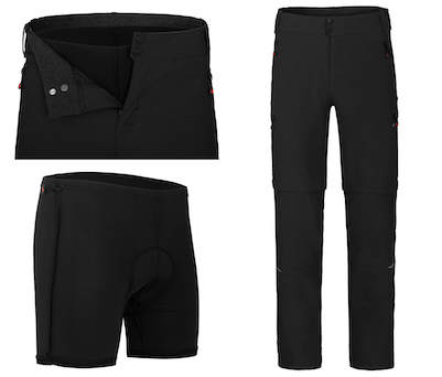 BERGSON PORVOO: Zipp-Off Radhose & Sitzpolster