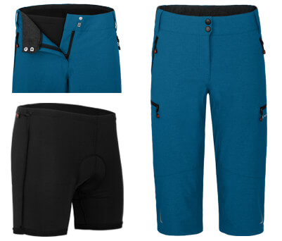 Bergson VINA Capri Damen 3/4 Radhose mit Innenhose Bergson VINA Capri Damen 3/4 Radhose mit Innenhose